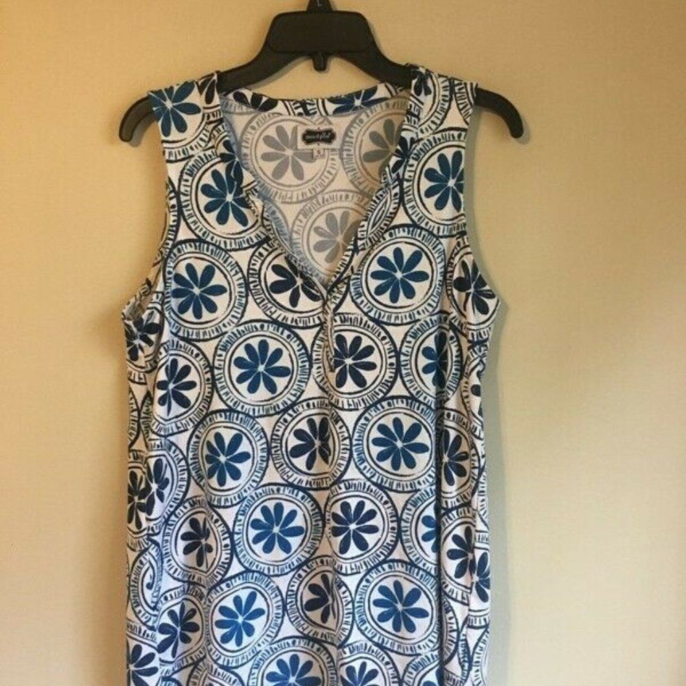 Mudpie small blue tank top‎
